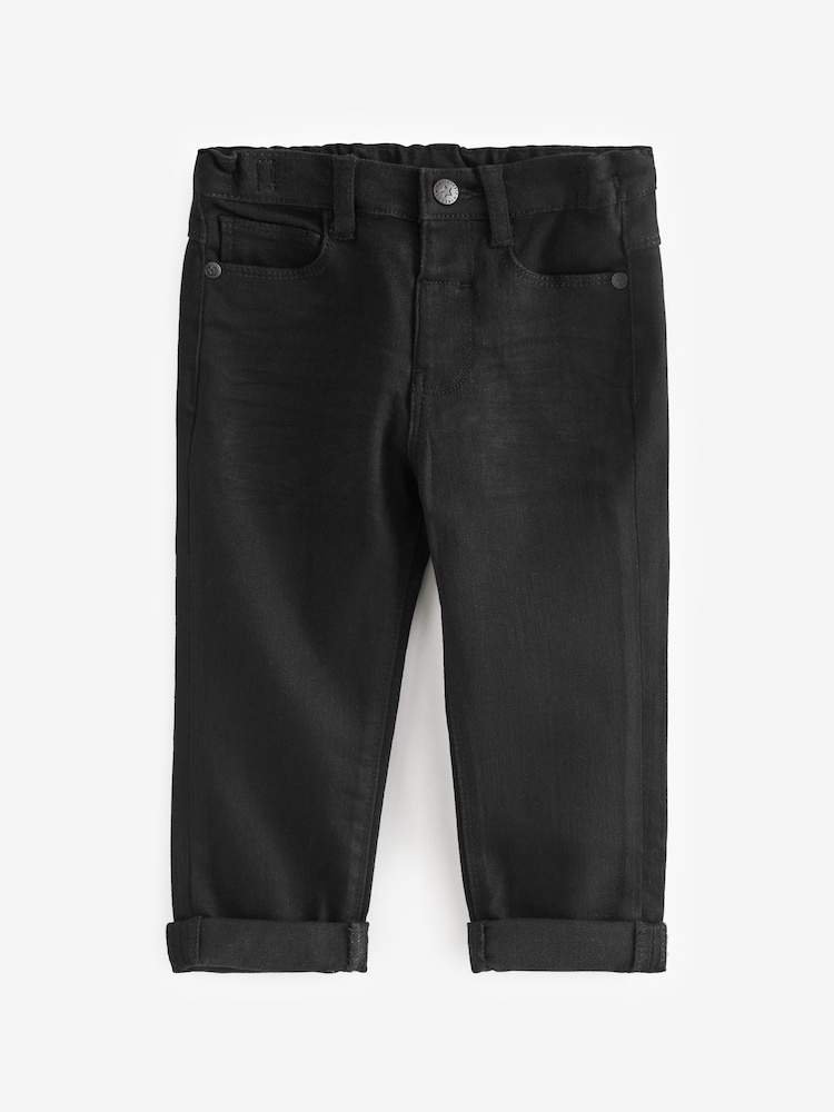 Black Regular Fit Comfort Stretch Jeans