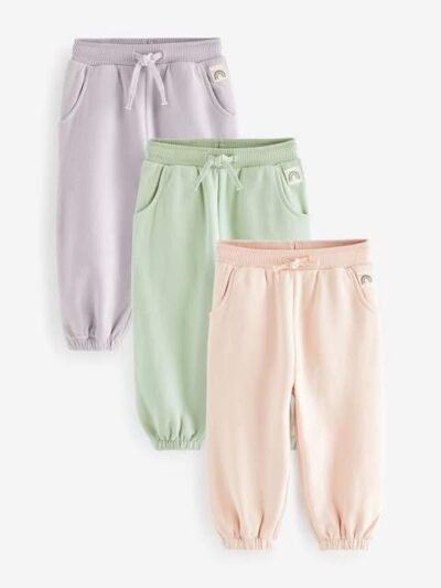 Lilac/Green/Pink 3 Pack Jogger Set