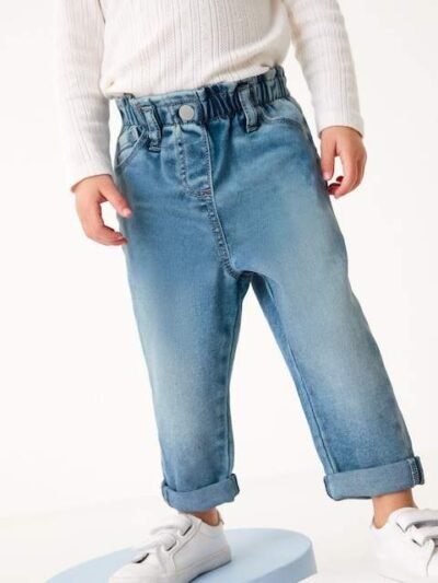 Denim Mid Wash Mom Jeans