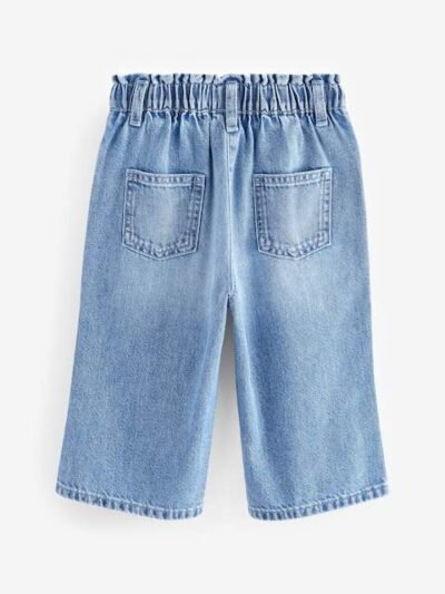 Blue Denim Wide Leg Jeans
