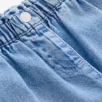 Blue Denim Wide Leg Jeans
