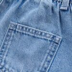 Blue Denim Wide Leg Jeans