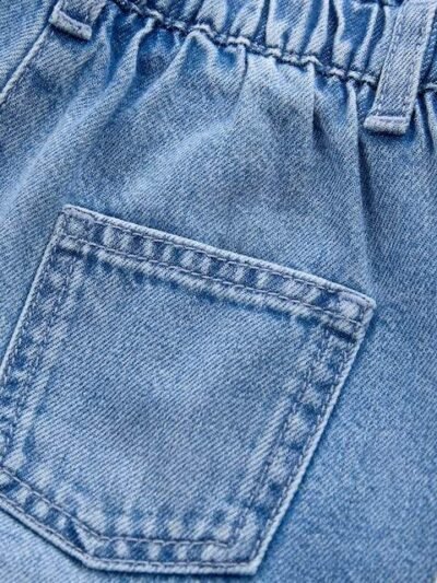 Blue Denim Wide Leg Jeans