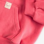 Coral Red Quarter Zip Sweatshirt