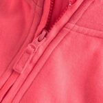 Coral Red Quarter Zip Sweatshirt