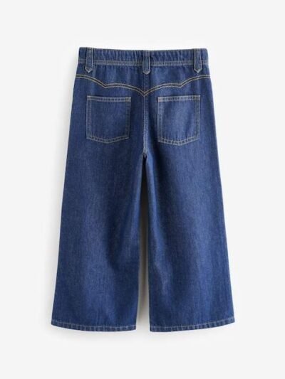 Dark Inky Wash Wide Leg Jeans