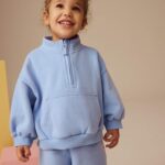 Blue Quarter Zip Sweatshirt