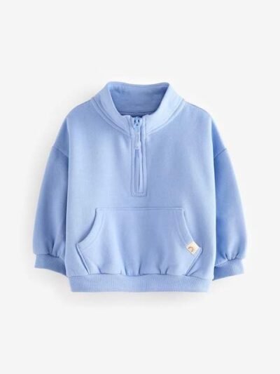 Blue Quarter Zip Sweatshirt