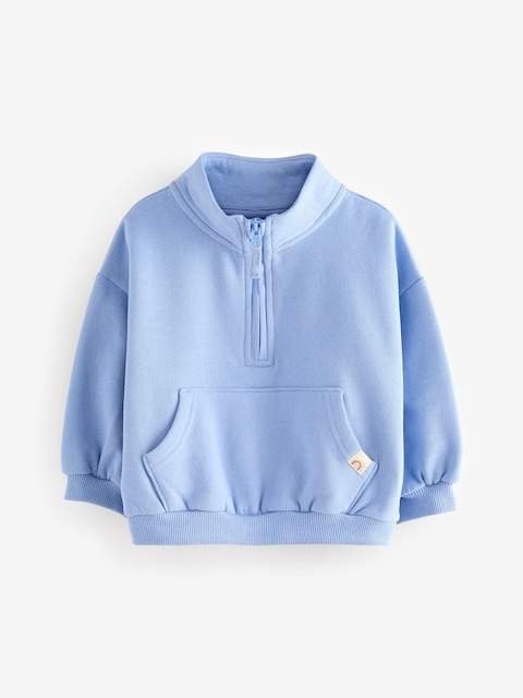Blue Quarter Zip Sweatshirt