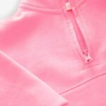 Bright Pink Quarter Zip Sweatshirt