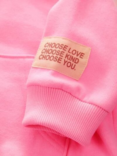 Bright Pink Quarter Zip Sweatshirt