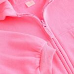 Bright Pink Zip Through Hoodie