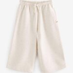 Oatmeal Wide Leg Sweat Joggers
