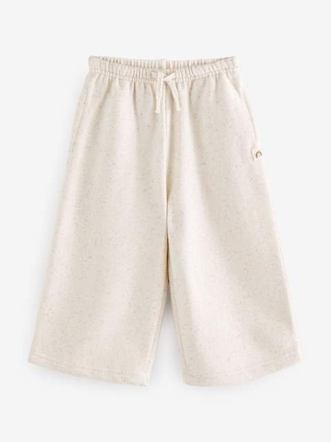 Oatmeal Wide Leg Sweat Joggers