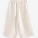Oatmeal Wide Leg Sweat Joggers