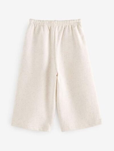 Oatmeal Wide Leg Sweat Joggers
