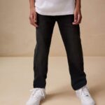 Washed Black Regular Fit Stretch Jeans