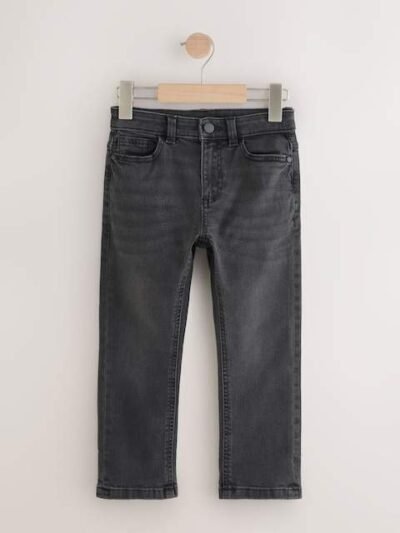 Washed Black Regular Fit Stretch Jeans