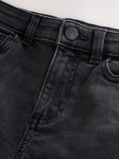 Washed Black Regular Fit Stretch Jeans