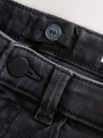 Washed Black Regular Fit Stretch Jeans