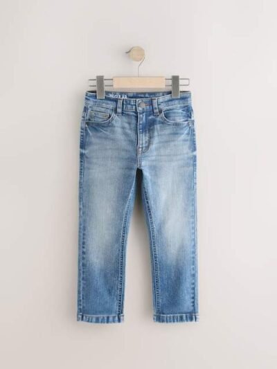 Mid Blue Regular Fit Stretch Jeans