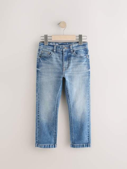 Mid Blue Regular Fit Stretch Jeans