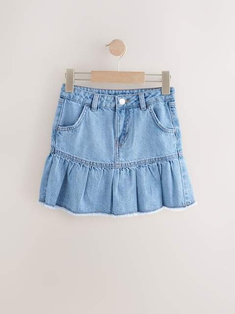 Mid Blue Cotton Skirt
