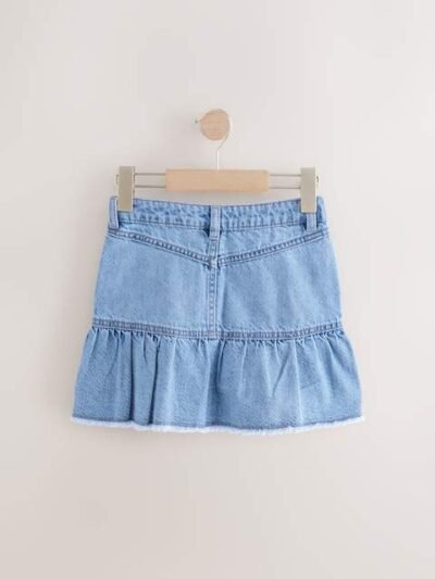 Mid Blue Cotton Skirt