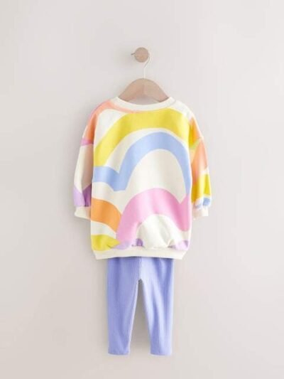 Rainbow Sweatshirt and Leggings Set