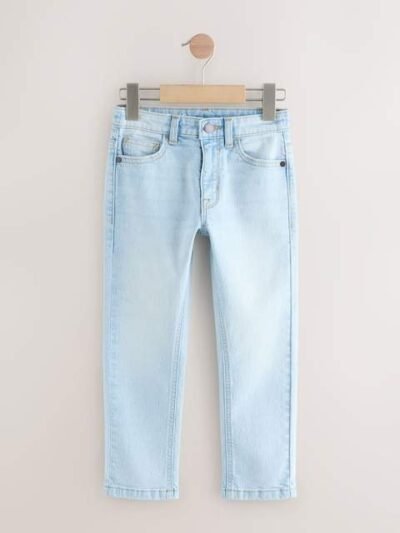 Bleach Wash Regular Fit Stretch Jeans