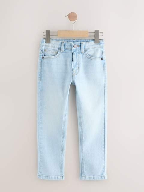 Bleach Wash Regular Fit Stretch Jeans