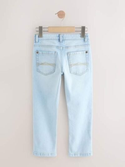 Bleach Wash Regular Fit Stretch Jeans