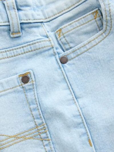 Bleach Wash Regular Fit Stretch Jeans