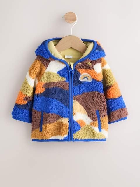 Blue Scene Hooded Baby Fleece Jacket