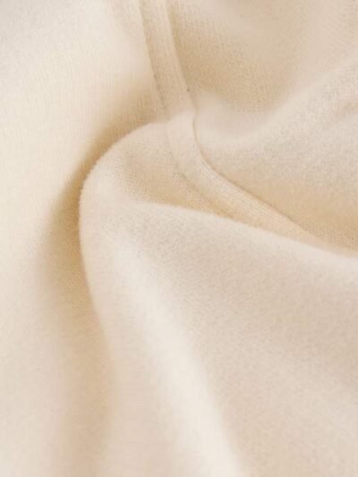 Ecru Slogan Sweatshirt And Wide Leg Joggers Set