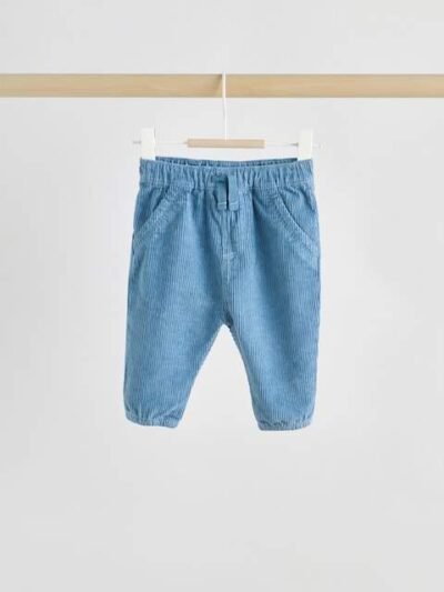 Brown/Navy Baby Shacket Top and Trousers 3 Piece Set