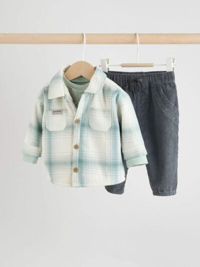 Minerals Baby Shacket Top and Trousers 3 Piece Set