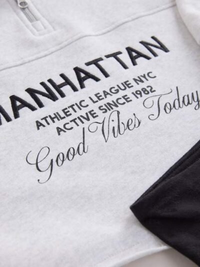 Grey Slogan Hoodie And Leggings Set