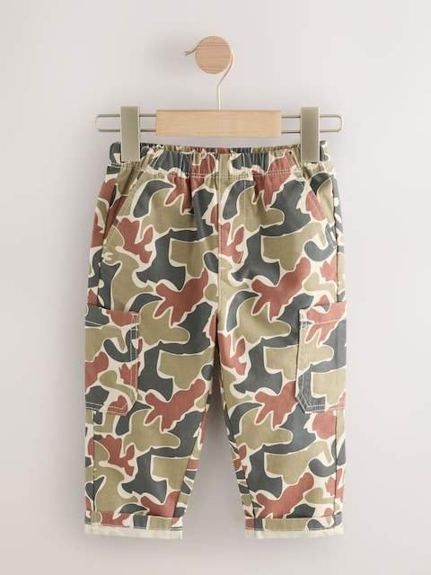Red/Green Camo Side Pocket Pull On Trousers