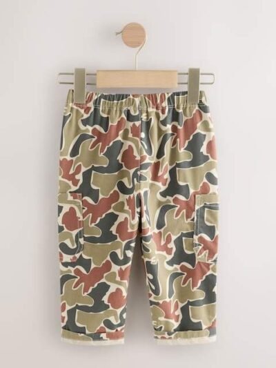 Red/Green Camo Side Pocket Pull On Trousers