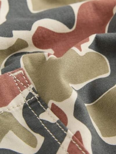 Red/Green Camo Side Pocket Pull On Trousers