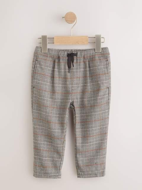 Charcoal Grey Pull On Smart Trousers