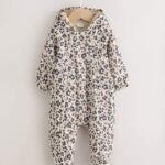 Animal Printed Hooded Nylon Baby Pramsuit