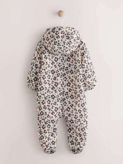 Animal Printed Hooded Nylon Baby Pramsuit