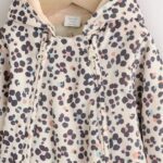 Animal Printed Hooded Nylon Baby Pramsuit