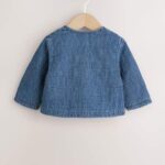 Blue Denim Jersey Quilted Baby Jacket