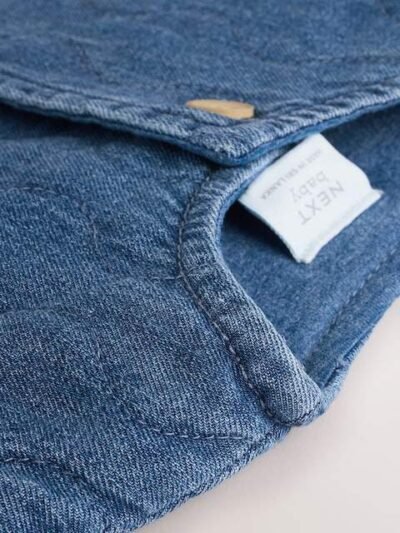 Blue Denim Jersey Quilted Baby Jacket