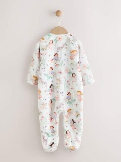Cream Baby Fleece Sleepsuit