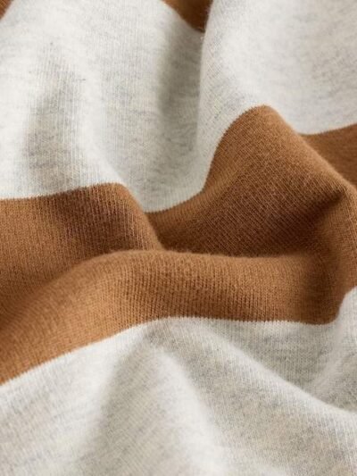 Chocolate Brown/Ecru All-Over Print Crew Neck Sweatshirt