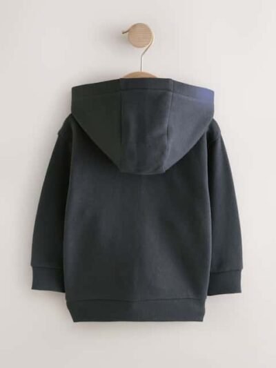 Navy Zip Through Hoodie